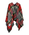 Vivienne Westwood Reversible Tartan Wool Poncho In Multi