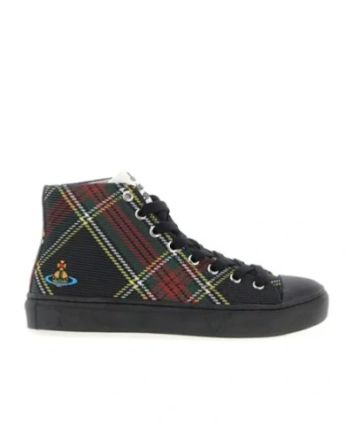 VIVIENNE WESTWOOD VIVIENNE WESTWOOD CHECKED HIGH-TOP SNEAKERS