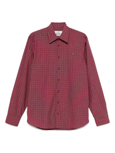 VIVIENNE WESTWOOD CHECKED LONG-SLEEVED SHIRT