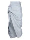 Vivienne Westwood Mens Multi Side Panther Check Wool-linen Blend Midi Skirt
