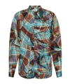 Vivienne Westwood Checked-panel Long-sleeve Shirt In Multicolor