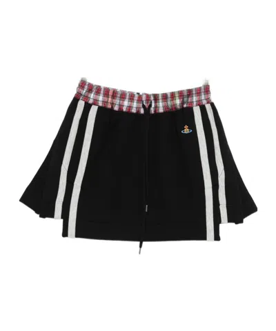 Vivienne Westwood Checked Pattern Belt Skirt In Black