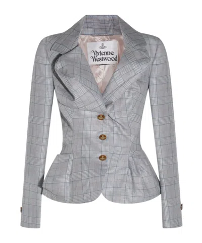 VIVIENNE WESTWOOD VIVIENNE WESTWOOD CHECKED SINGLE-BREASTED BLAZER