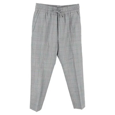 Vivienne Westwood Checked Trousers In Grey Wool In Gray
