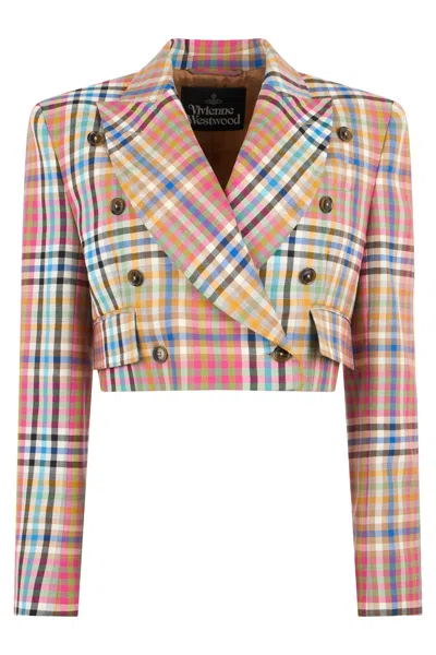 Vivienne Westwood Checked Wool Jacket In Multi