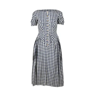 Vivienne Westwood Checkered Midi Dress - '00s In Black