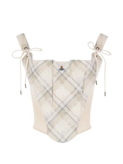 Vivienne Westwood Check-print Distressed Top In Multi