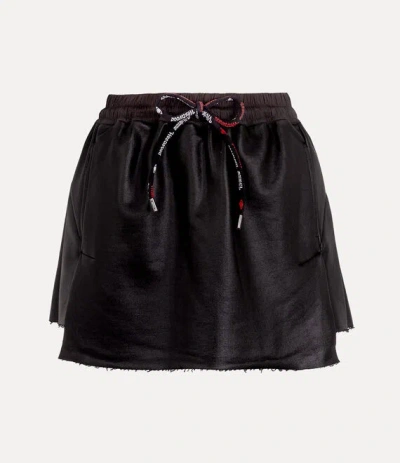 Vivienne Westwood Cheerleader Skirt Coated Felpa Black S Women
