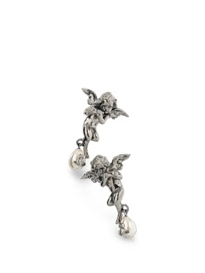 Vivienne Westwood Cherub Pearl-drop Earrings In Silver