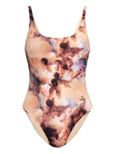 VIVIENNE WESTWOOD CHERUBS STRAIGHT LINE SWIMSUIT BY VIVIENNE WESTWOOD,YF1AR255JD33