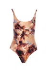 Vivienne Westwood Cherubs Swimsuit Woman Multicolor In Beige