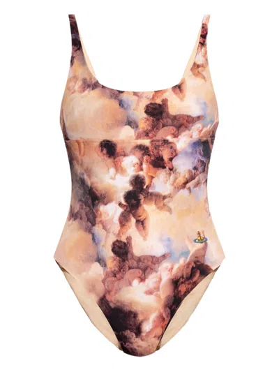 VIVIENNE WESTWOOD CHERUBS SWIMSUIT WOMAN MULTICOLOR
