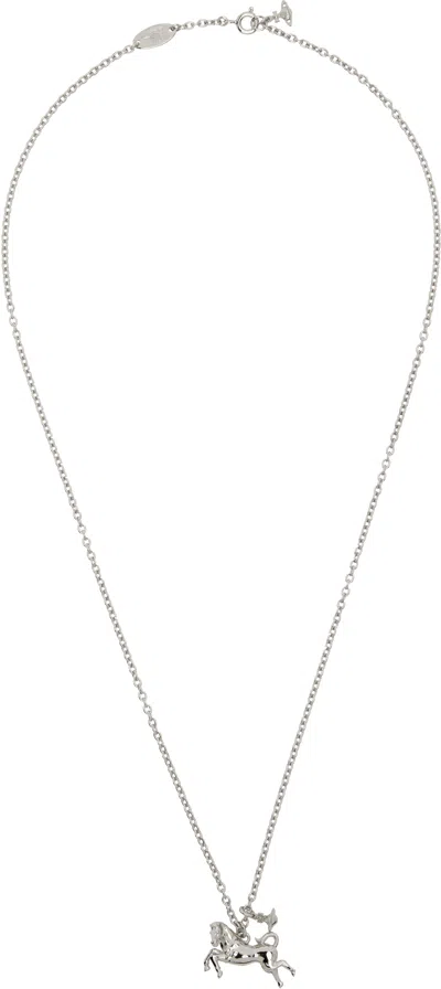 Vivienne Westwood Cheval Pendant Necklace In Silver