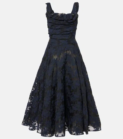 Vivienne Westwood Chichi Cotton-blend Maxi Dress In Black/navy