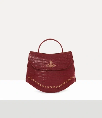 Vivienne Westwood Chloe Top Handle Bag Mini Croc-embos Foil Red