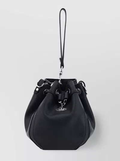 Vivienne Westwood Chrissy Small Bucket Bag In Black
