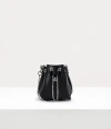 Vivienne Westwood Chrissy Small Bucket Bag Faux Leather Black In Black