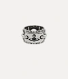 Vivienne Westwood Ciaran Ring Platinum Silver Unisex In Platinum