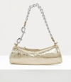 Vivienne Westwood Cindy Cylinder Bag Metallic Crinkle Gold In Gold