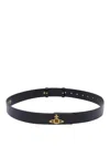 Vivienne Westwood High-end Belts With Gold-tone Hardware In Black