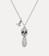 Vivienne Westwood Circe Pendant Necklace Silver Cubic Zirconia Women In White
