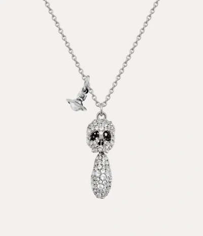 Vivienne Westwood Circe Pendant Necklace Silver Cubic Zirconia Women In White