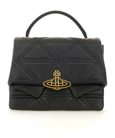 Vivienne Westwood Clamshell Handbag In Black