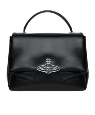 Vivienne Westwood Clamshell Handbag In Black