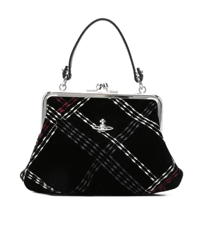 Vivienne Westwood Clasp-closure Shoulder Bag In Black