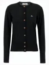 Vivienne Westwood Classic Button-down Cardigan With Wooden Buttons In Black