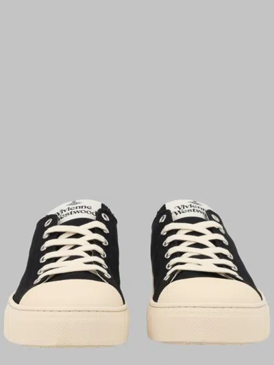 Vivienne Westwood Classic Cotton Sneakers For Men In Black