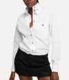 Vivienne Westwood Orb High-collar Cotton Shirt In White