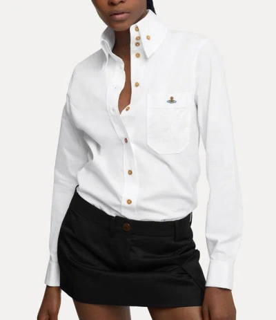 VIVIENNE WESTWOOD CLASSIC KRALL SHIRT COTTON WHITE 42 WOMEN