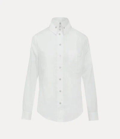 Vivienne Westwood Classic Krall Shirt Organic Cotton White-stripes 38 Women