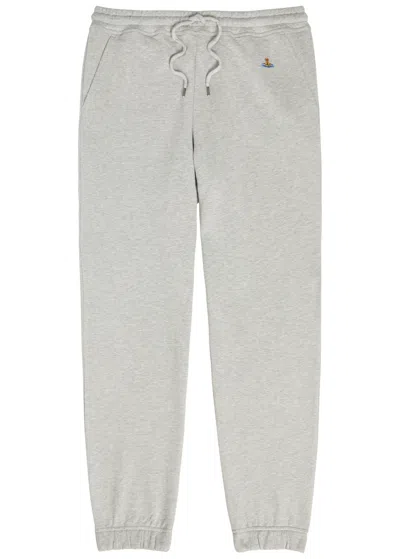 Vivienne Westwood Classic Logo-embroidered Cotton Sweatpants In Gray
