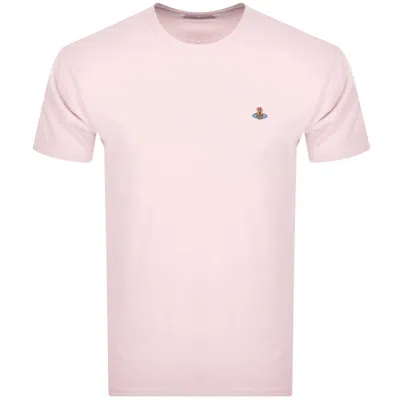 Vivienne Westwood Classic Logo T Shirt Pink