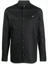 Vivienne Westwood Classic Long-sleeve Shirt With Embroidered Detail In Black