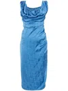 Vivienne Westwood Safety-pin Jacquard Midi Dress In Navy