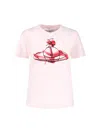 Vivienne Westwood Crew Neck Graphic Print Short Sleeves Top In Pink