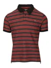 Vivienne Westwood Multicolor Polo Shirt With Orb Decoration On The Chest And All-over Stripes Motif In Cotton Man In Red