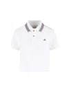 Vivienne Westwood Classic Polo With Multicolor Striped Detail In White