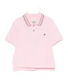Vivienne Westwood Collared Polo Top Striped Sleeves In Pink
