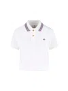 Vivienne Westwood Classic Polo With Multicolor Striped Detail In White