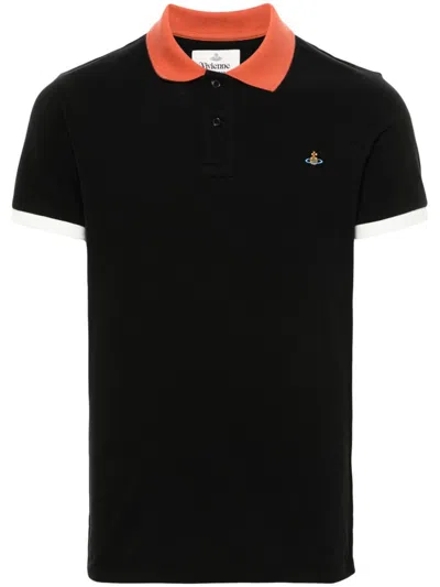 Vivienne Westwood Polo With Logo In Black