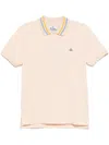 Vivienne Westwood Short Sleeve Polo Shirt With Stripe Detailing In Pink