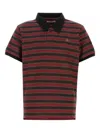 Vivienne Westwood Multicolor Polo Shirt With Orb Decoration On The Chest And All-over Stripes Motif In Cotton Man In Red