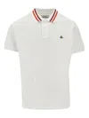 Vivienne Westwood White Polo Shirt With Contrasting Collar And Orb Logo Detail On The Front In Cotton Man In White