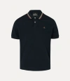 Vivienne Westwood Classic Polo Solid Piquet Navy Blue S Men In Blue
