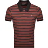 Vivienne Westwood Multicolor Polo Shirt With Orb Decoration On The Chest And All-over Stripes Motif In Cotton Man In Red