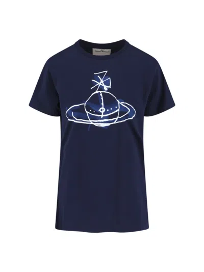 Vivienne Westwood Classic Round Neck T-shirt In Blue